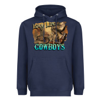 Navy Long live Cowboys boots hat Heavyweight Hoodie - HowdyJamesFarm