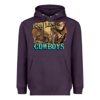 Plum Long live Cowboys boots hat Heavyweight Hoodie - HowdyJamesFarm