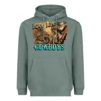 Sage Long live Cowboys boots hat Heavyweight Hoodie - HowdyJamesFarm