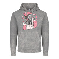 Cloud Rock skeleton girl valentine's day Vintage Hoodie - MaliasSmallBusiness