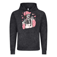 Vintage Black skeleton girl valentine's day Vintage Hoodie - MaliasSmallBusiness