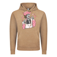 Vintage Coffee skeleton girl valentine's day Vintage Hoodie - MaliasSmallBusiness