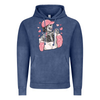 Skeleton Girl Valentine's Day Vintage Hoodie | Teevron