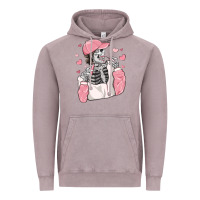 Vintage Zinc skeleton girl valentine's day Vintage Hoodie - MaliasSmallBusiness