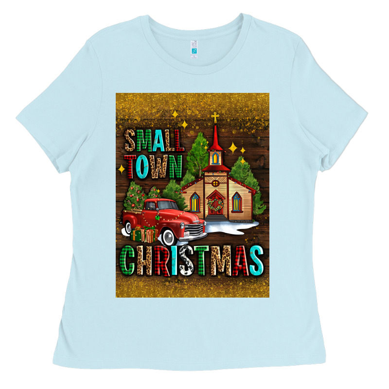 Small Town Christmas Church Ladies Tee by AdoDesignShop | Teevron