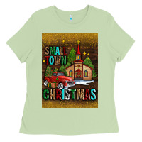 Matcha small town christmas church Ladies Tee - AdoDesignShop