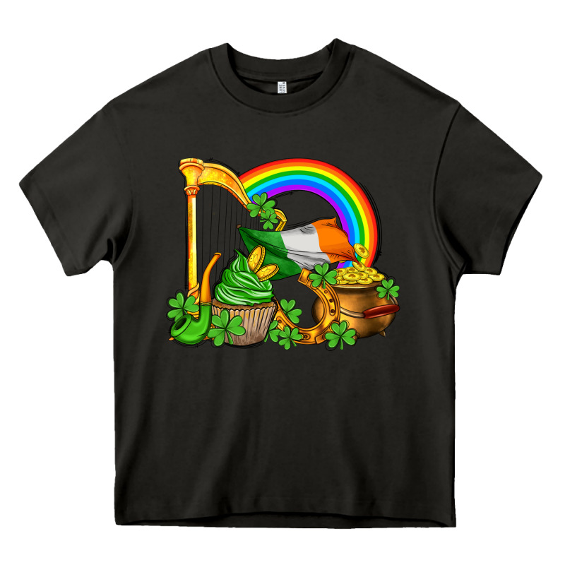 St Patricks Day  Rainbow Shamrocks Heavy Core Tee by AdoDesignShop | Teevron