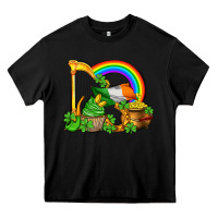 Black st patricks day  rainbow shamrocks Heavy Core Tee - AdoDesignShop