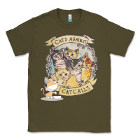 Army Green Cats Against Cat Calls Classic Tee - Bettercallsaul