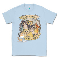 Dusty Blue Cats Against Cat Calls Classic Tee - Bettercallsaul