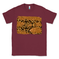 Burgundy leopard glitter background Classic Tee - RanaPortraitStore