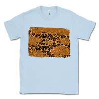 Dusty Blue leopard glitter background Classic Tee - RanaPortraitStore