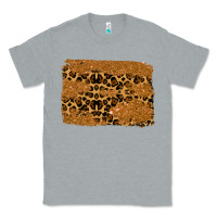 Heather Grey leopard glitter background Classic Tee - RanaPortraitStore