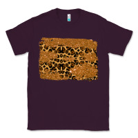 Plum leopard glitter background Classic Tee - RanaPortraitStore