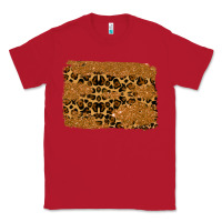 Red leopard glitter background Classic Tee - RanaPortraitStore