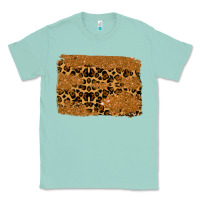 Seafoam leopard glitter background Classic Tee - RanaPortraitStore
