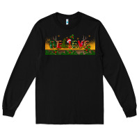 Black christmas believe Long Sleeve Tee - BundleAndBundleShop