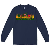 Navy christmas believe Long Sleeve Tee - BundleAndBundleShop