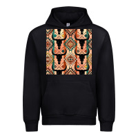 Black native american aztec seamless pattern 4 Urban Hoodie - BundleAndBundleShop