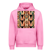 Fuchsia Pink native american aztec seamless pattern 4 Urban Hoodie - BundleAndBundleShop