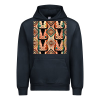 Navy native american aztec seamless pattern 4 Urban Hoodie - BundleAndBundleShop