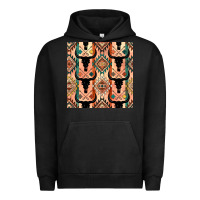 Pigment Black native american aztec seamless pattern 4 Urban Hoodie - BundleAndBundleShop