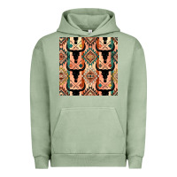 Pigment Oil Green native american aztec seamless pattern 4 Urban Hoodie - BundleAndBundleShop
