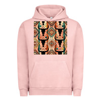 Pigment Salmon native american aztec seamless pattern 4 Urban Hoodie - BundleAndBundleShop