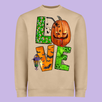Love Halloween Heavyweight Sweatshirt Designed By Bundleandbundleshop