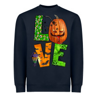 Navy love halloween Heavyweight Sweatshirt - BundleAndBundleShop