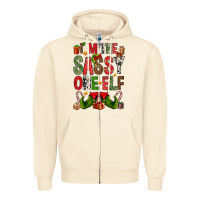 Sandshell I'm the sassy on the elf Zipper Hoodie - NancyCooperArtShop
