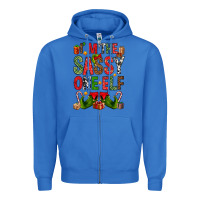 True Royal I'm the sassy on the elf Zipper Hoodie - NancyCooperArtShop
