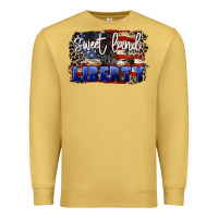 Antique Gold Sweet land of liberty 4th of july Premium Sweatshirt - CowGirlArtShop