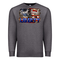 Charcoal Heather Sweet land of liberty 4th of july Premium Sweatshirt - CowGirlArtShop