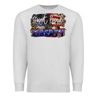 Dove Grey Sweet land of liberty 4th of july Premium Sweatshirt - CowGirlArtShop