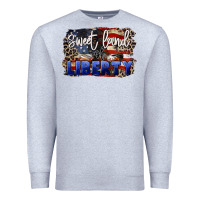 Heather Grey Sweet land of liberty 4th of july Premium Sweatshirt - CowGirlArtShop