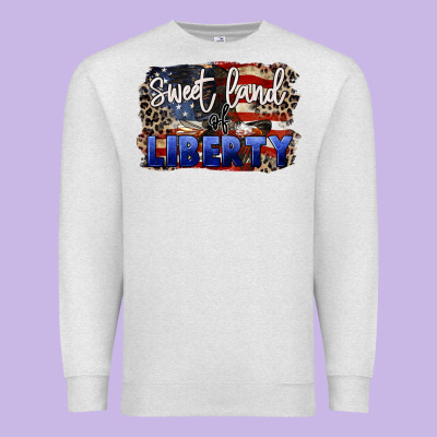 Sweet Land Of Liberty 4th Of July Premium Sweatshirt Designed By Cowgirlartshop