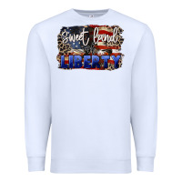 White Sweet land of liberty 4th of july Premium Sweatshirt - CowGirlArtShop
