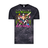 Cloud Black western rodeo cowgirl dreams Vintage Tee - NancyCooperArtShop