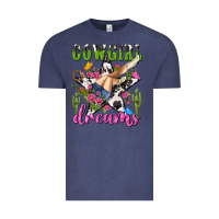 Vintage Denim western rodeo cowgirl dreams Vintage Tee - NancyCooperArtShop