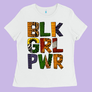 Black Girl Power Ladies Tee Designed By Bundleandbundleshop