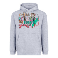 Heather Grey coffee scrubs and rubber gloves Heavyweight Hoodie - CowGirlArtShop