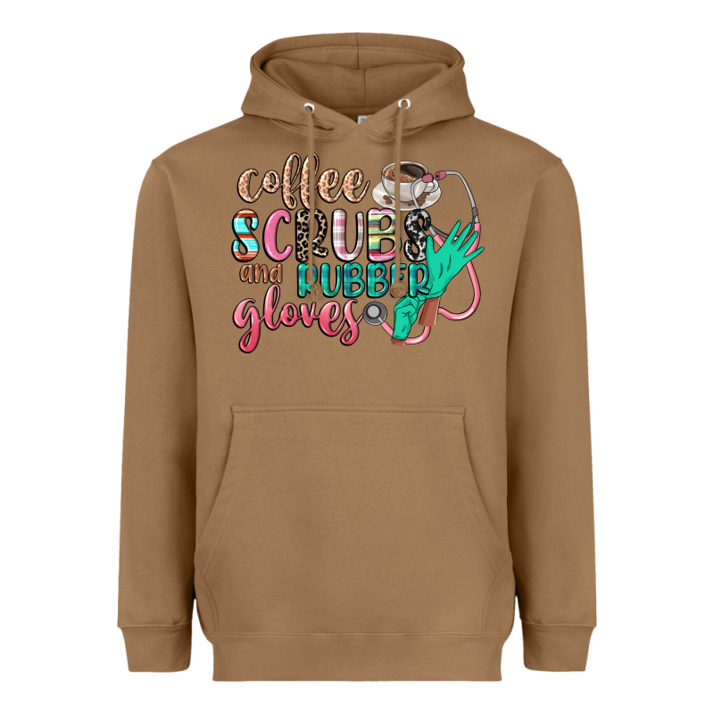 Coffee Scrubs And Rubber Gloves Heavyweight Hoodie by CowGirlArtShop | Teevron