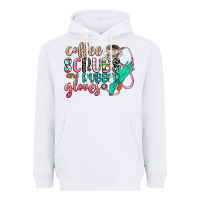White coffee scrubs and rubber gloves Heavyweight Hoodie - CowGirlArtShop