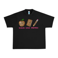 Black teach love inspire leopard Urban Heavy Tee - AdoDesignShop