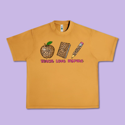 Teach Love Inspire Leopard Urban Heavy Tee Designed By Adodesignshop