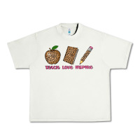 Pistachio teach love inspire leopard Urban Heavy Tee - AdoDesignShop