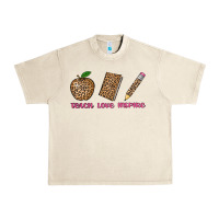 Sandshell teach love inspire leopard Urban Heavy Tee - AdoDesignShop