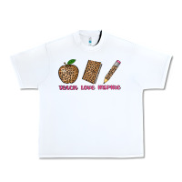 White teach love inspire leopard Urban Heavy Tee - AdoDesignShop
