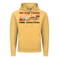 Vintage Mustard 100 days school Vintage Hoodie - MaliasSmallBusiness